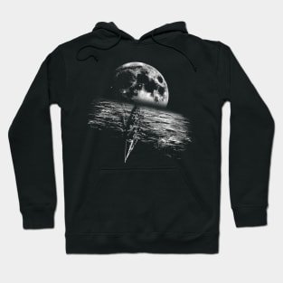 Paddling on a moonlit night Hoodie